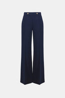 Wide Leg Pull-On Trouser - Indigo