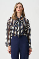 Geometric Print Blouse - Brown/multi