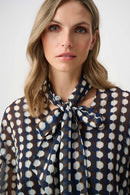 Geometric Print Blouse - Brown/multi