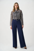 Geometric Print Blouse - Brown/multi