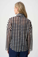 Geometric Print Blouse - Brown/multi
