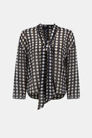 Geometric Print Blouse - Brown/multi