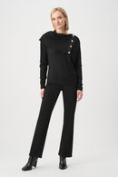 Jacquard Boxy Top - Black