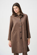 Scuba Suede Straight Coat - Mink