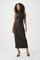 Satin Sleeveless Dress - Mocha