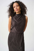 Satin Sleeveless Dress - Mocha