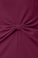 Knot Waist Sheath Dress - Elderberry