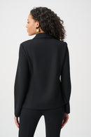 Scuba Crepe Fitted Blazer - Black