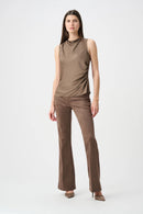 Flared Pull-On Trouser - Mink