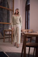 Wide Leg Pull-On Trouser - Moonstone