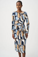 Printed Wrap Dress - Off White/multi
