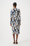 Printed Wrap Dress - Off White/multi