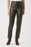 Leatherette PullOn Trouser - Mocha