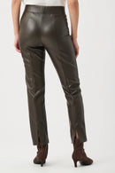 Leatherette PullOn Trouser - Mocha