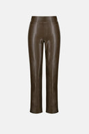 Leatherette PullOn Trouser - Mocha