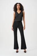 Flared Pull-On Trouser - Black