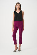 Satin Sleeveless VNeck Top - Black