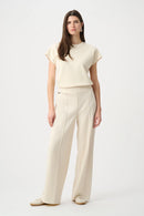 Wide Leg Pull-On Trouser - Birch