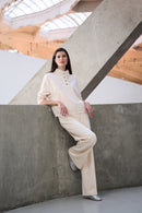 Wide Leg Pull-On Trouser - Birch