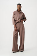 Wide Leg Jumpsuit - Mink