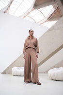 Wide Leg Jumpsuit - Mink