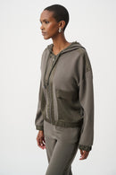 Hooded Boxy Jacket - Avocado