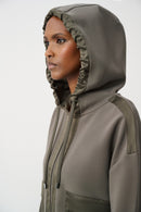 Hooded Boxy Jacket - Avocado