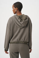 Hooded Boxy Jacket - Avocado