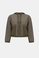 Hooded Boxy Jacket - Avocado