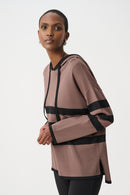 Striped Hoodie - Mink/black