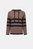 Striped Hoodie - Mink/black
