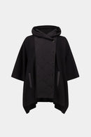 Quilted Poncho Jacket - Black
