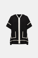 Hooded Boxy Jacket - Black/birch