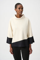 Color Block Trapeze Top - Birch/black