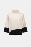 Color Block Trapeze Top - Birch/black