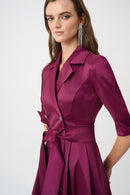 Fit and Flare Wrap Dress - Berry Burst