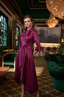 Fit and Flare Wrap Dress - Berry Burst