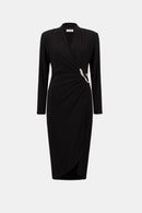 Sheath Wrap Dress - Black