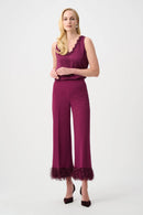 Crepe Wide Leg Trouser - Berry Burst