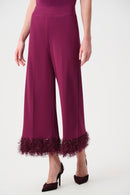 Crepe Wide Leg Trouser - Berry Burst