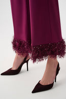 Crepe Wide Leg Trouser - Berry Burst