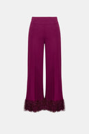 Crepe Wide Leg Trouser - Berry Burst
