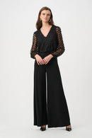 Novelty Wide Leg Jumpsuit - Black