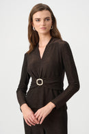 Sparkle Knit Fitted Top - Bronze