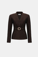 Sparkle Knit Fitted Top - Bronze