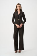 Shawl Collar Fitted Blazer - Bronze