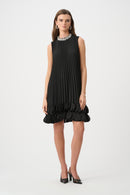 Georgette A-Line Dress - Black