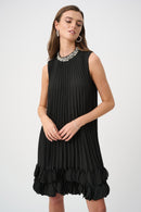 Georgette A-Line Dress - Black