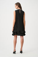 Georgette A-Line Dress - Black