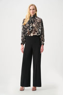 Animal Print Boxy Top - Grey Multi